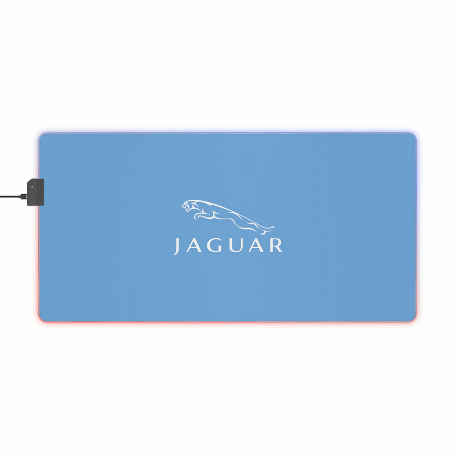 Light Blue Jaguar LED Gaming Mouse Pad™