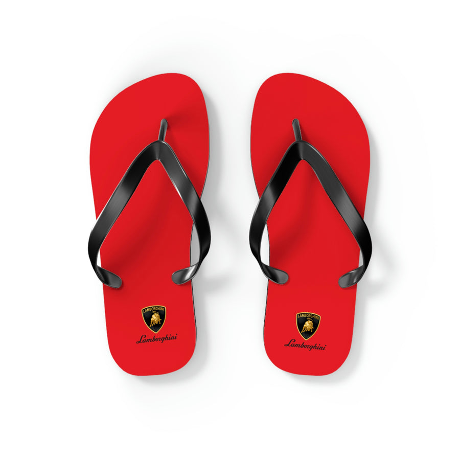 Unisex Red Lamborghini Flip Flops™