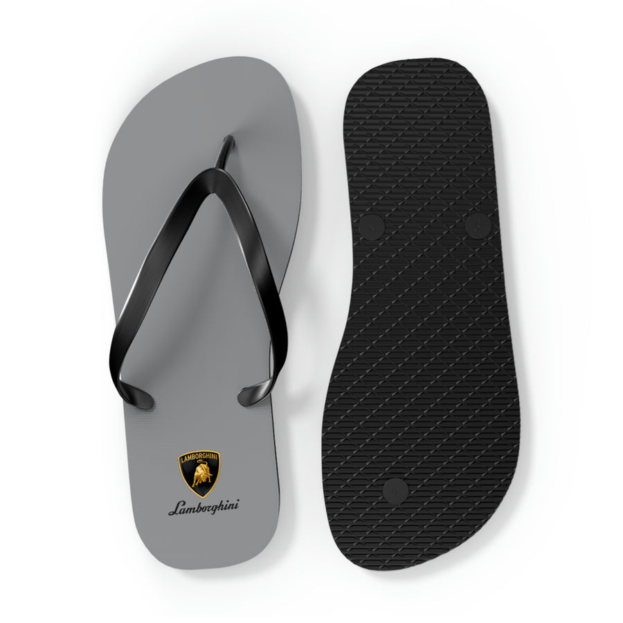 Unisex Grey Lamborghini Flip Flops™