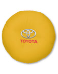 Yellow Toyota Tufted Floor Pillow, Round™