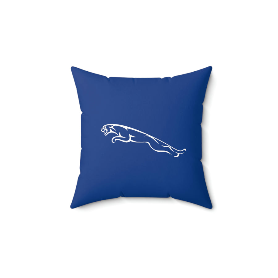 Dark Blue Jaguar Spun Polyester Square Pillow™