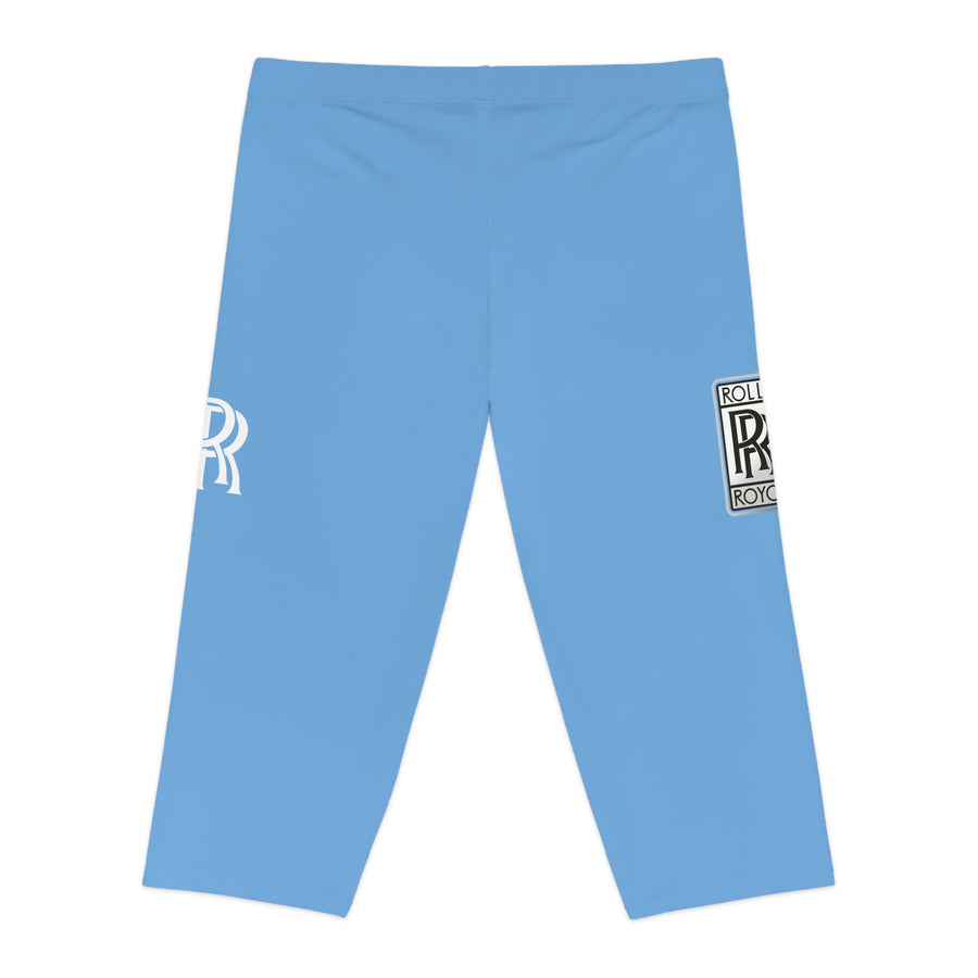 Women's Light Blue Rolls Royce Capri Leggings™