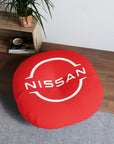 Red Nissan GTR Tufted Floor Pillow, Round™