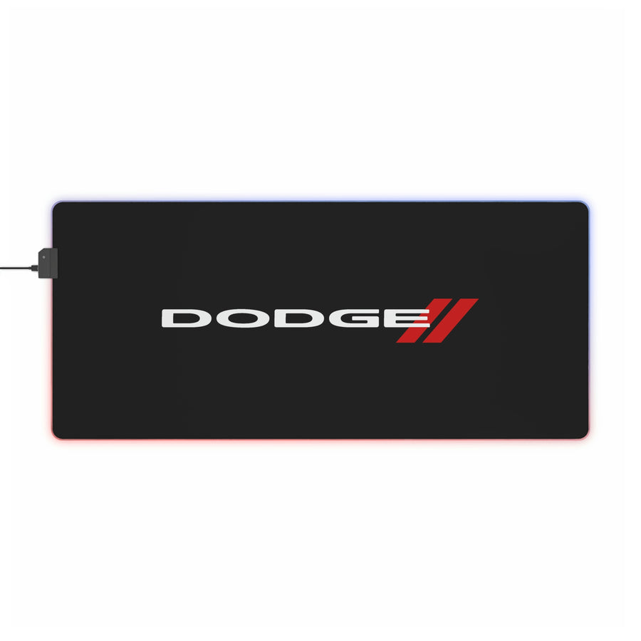 LED Gaming Black Dodge Mouse Pad™