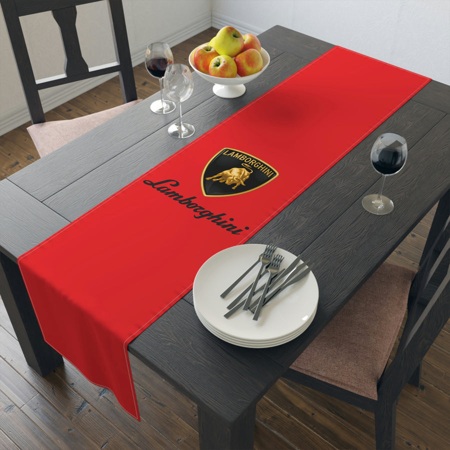 Red Lamborghini Table Runner (Cotton, Poly)™