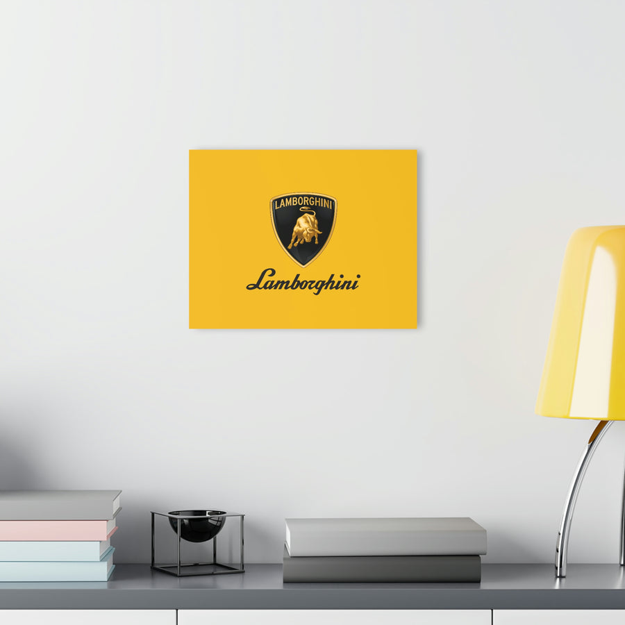 Yellow Lamborghini Acrylic Prints (French Cleat Hanging)™