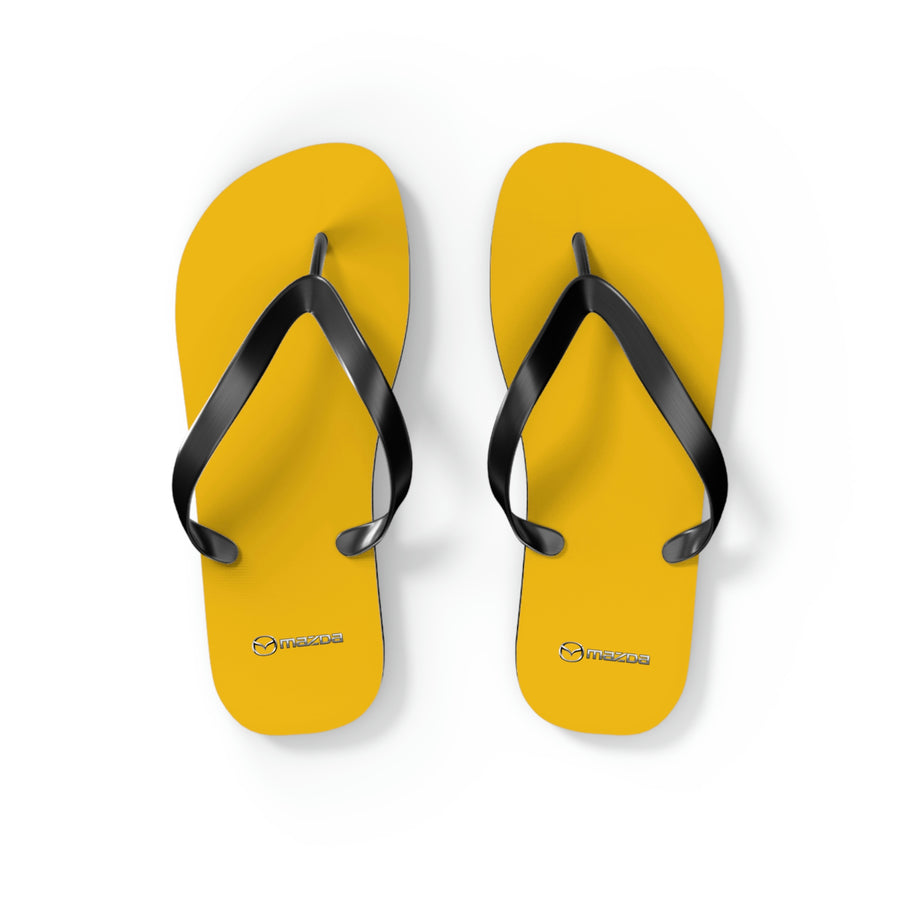 Unisex Yellow Mazda Flip Flops™