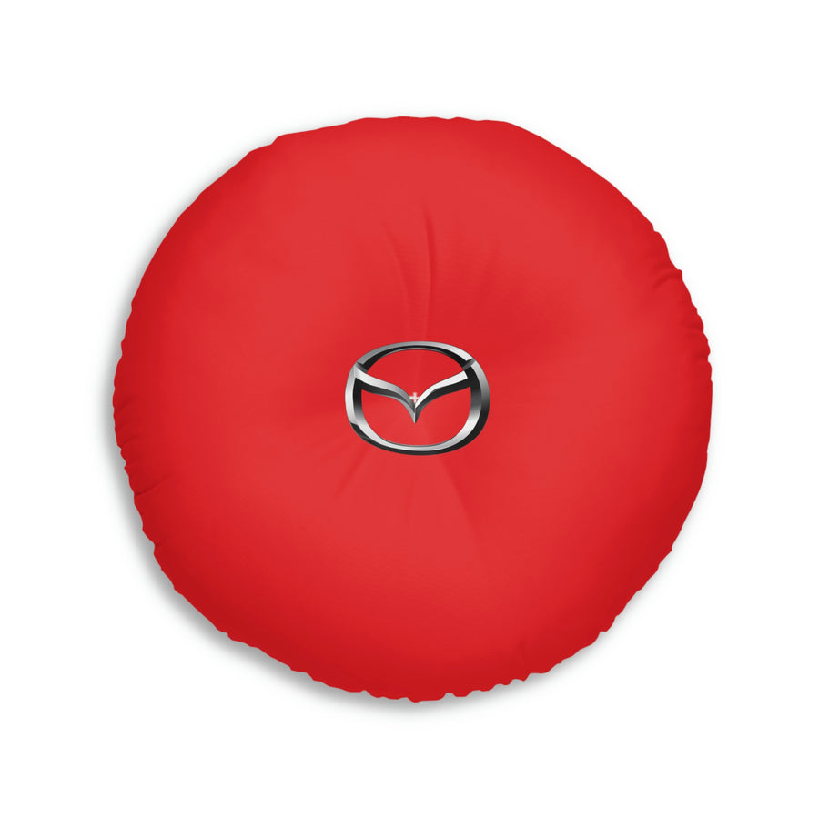 Red Mazda Tufted Floor Pillow, Round™