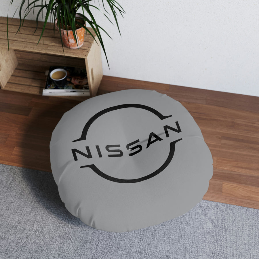 Grey Nissan GTR Tufted Floor Pillow, Round™