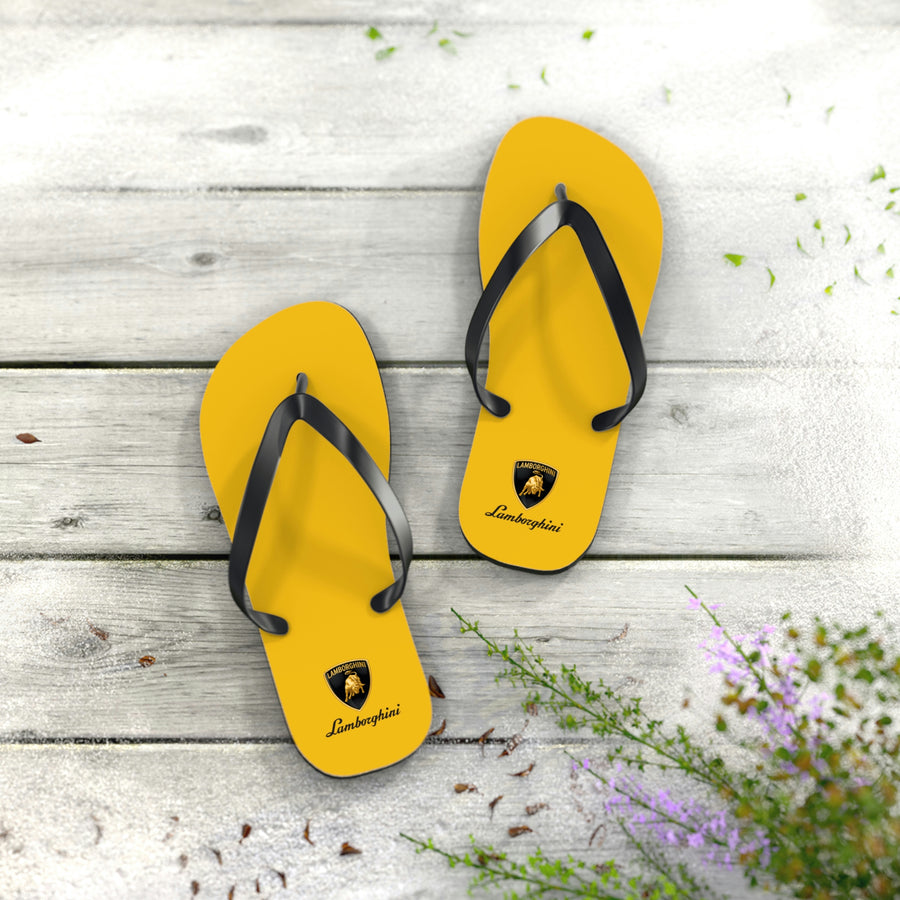 Unisex Yellow Lamborghini Flip Flops™