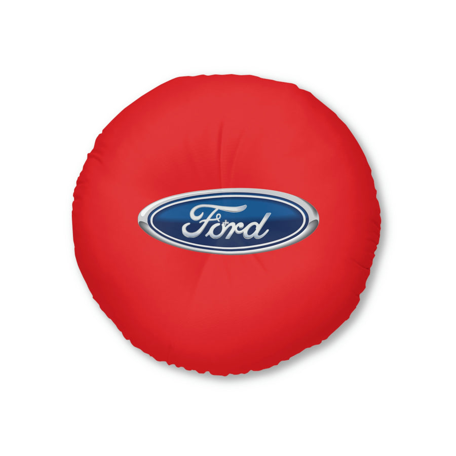 Red Ford Tufted Floor Pillow, Round™