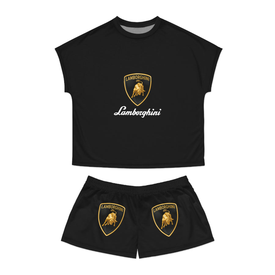 Women's Black Lamborghini Short Pajama Set™