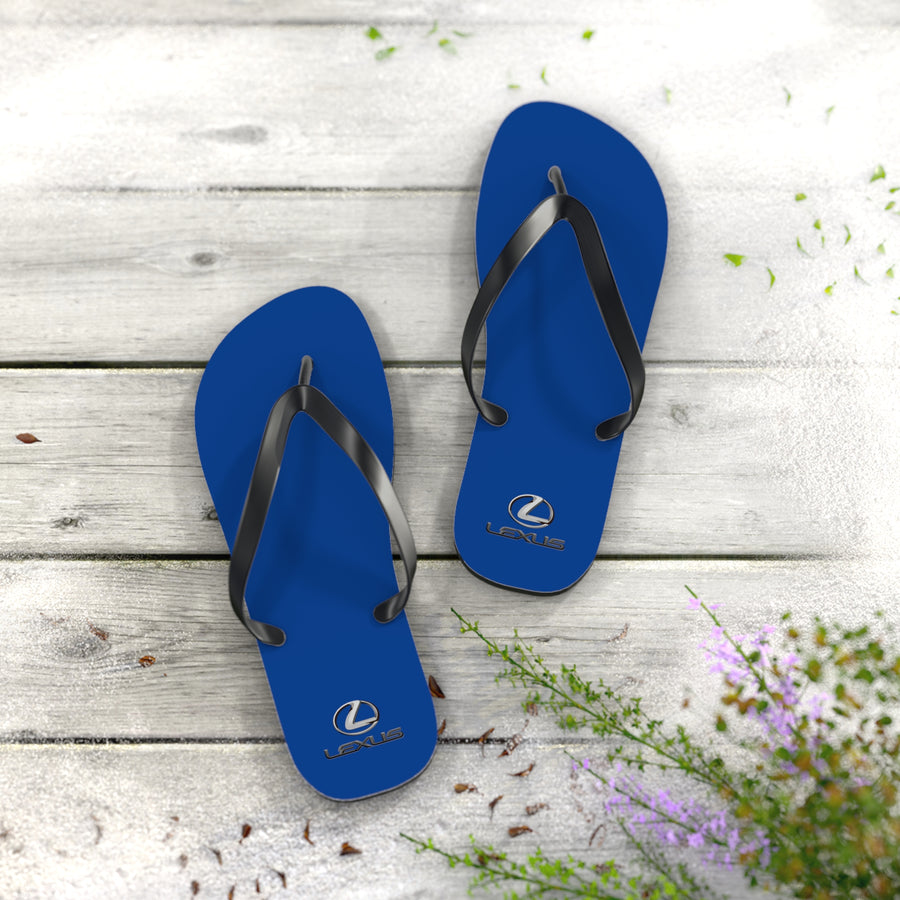 Unisex Dark Blue Lexus Flip Flops™