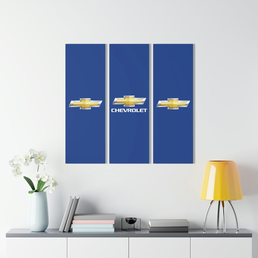 Dark Blue Chevrolet Acrylic Prints (Triptych)™