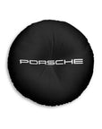 Porsche Black Tufted Floor Pillow, Round™