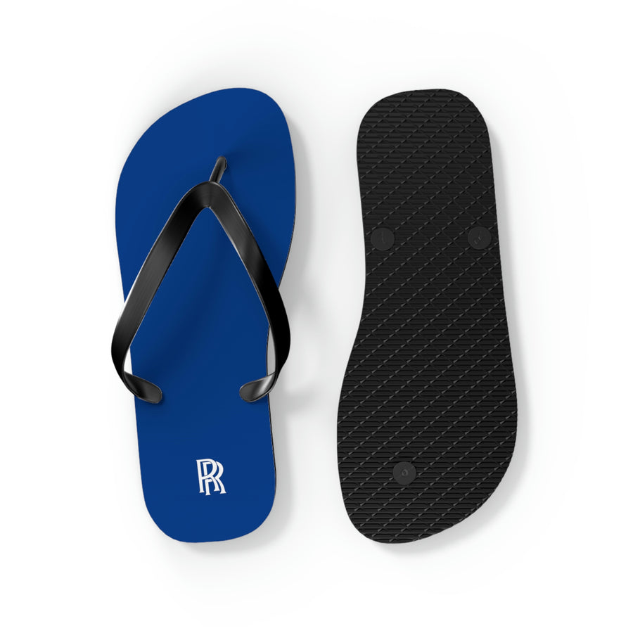 Unisex Dark Blue Rolls Royce Flip Flops™