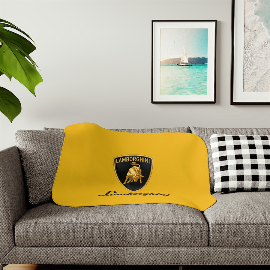 Yellow Lamborghini Sherpa Blanket™