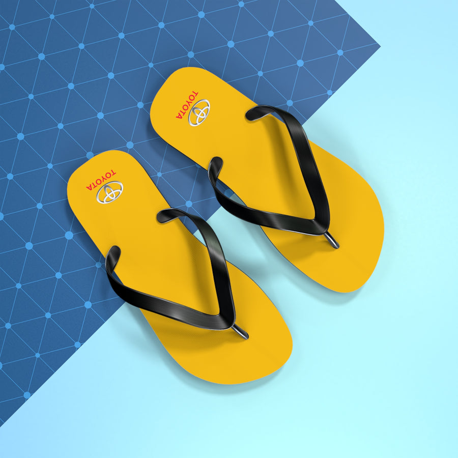 Unisex Yellow Toyota Flip Flops™