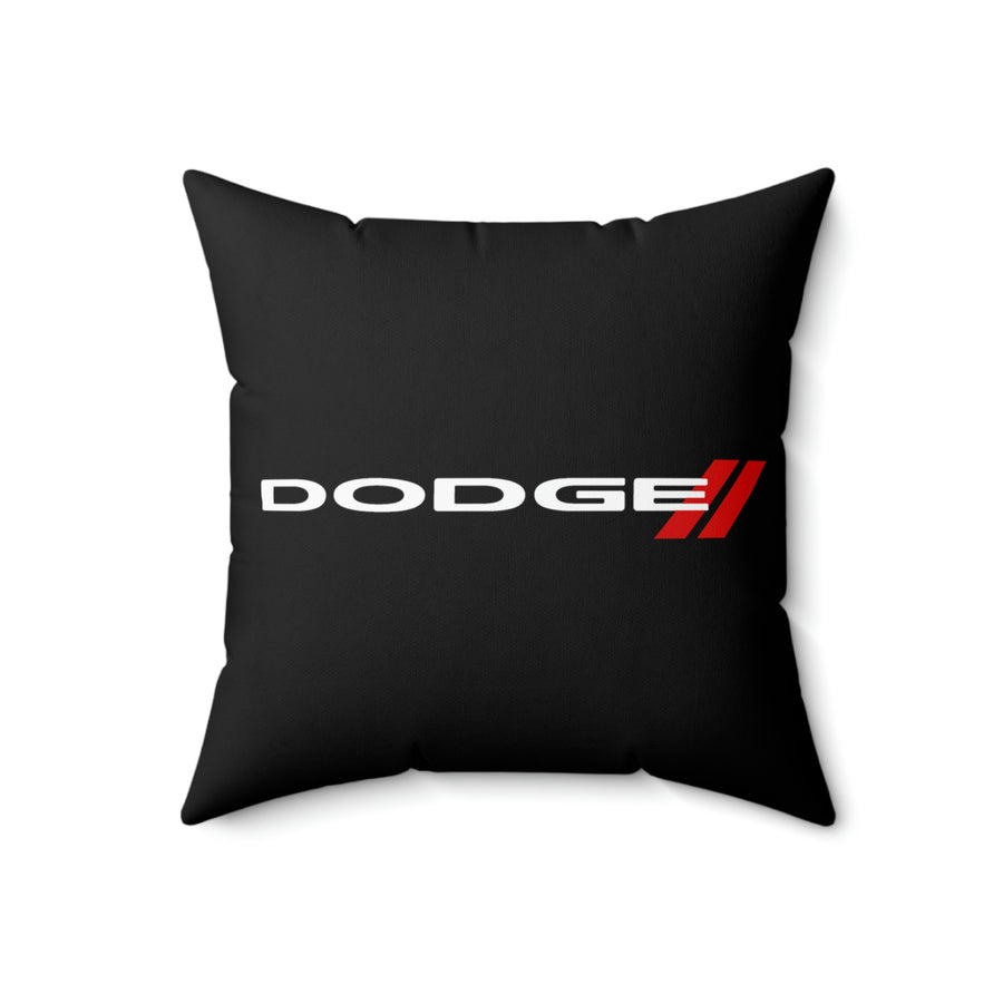 Black Spun Polyester Square Dodge Pillow™