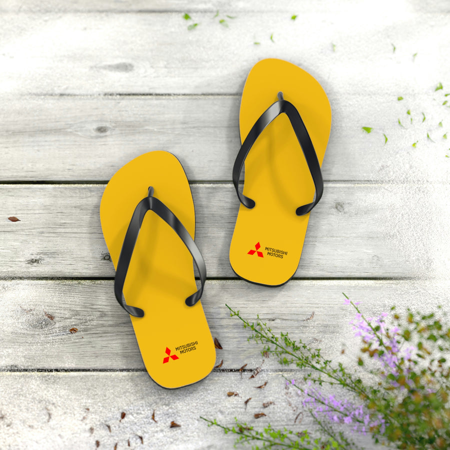 Unisex Yellow Mitsubishi Flip Flops™