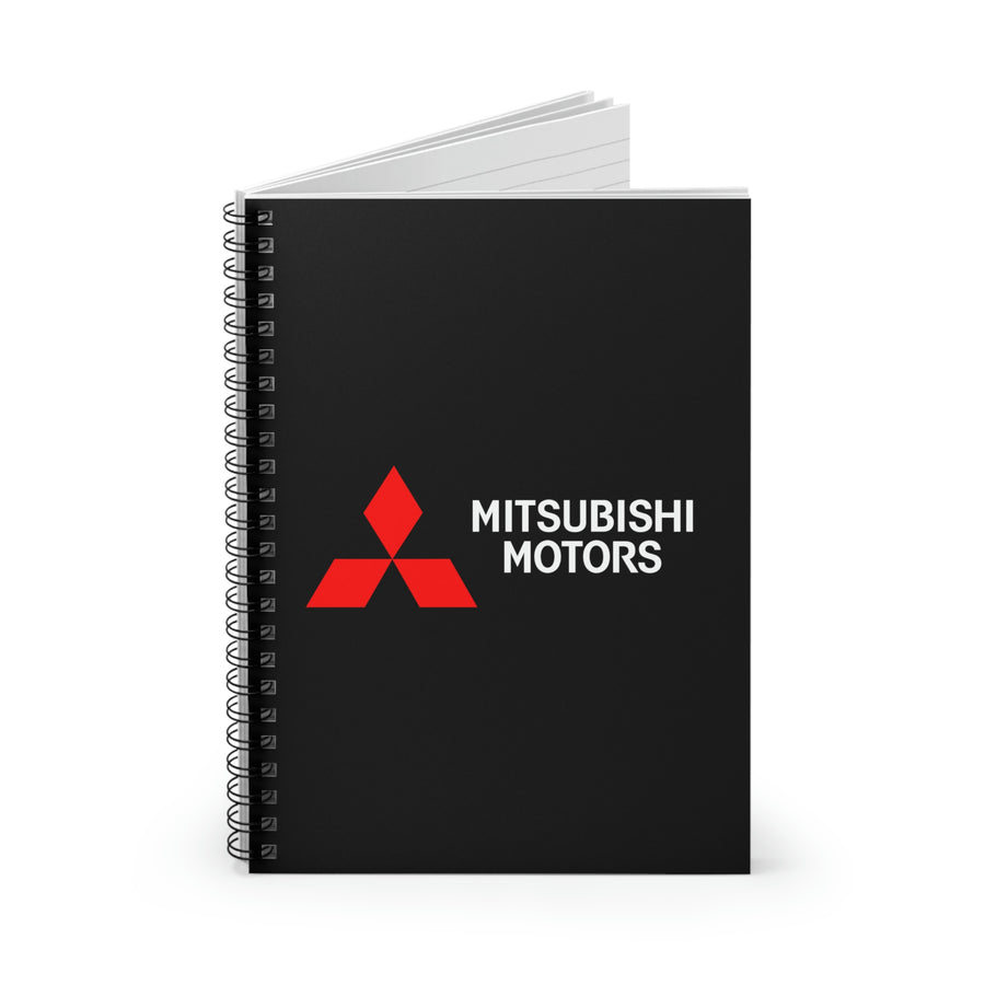 Black Mitsubishi Spiral Notebook - Ruled Line™