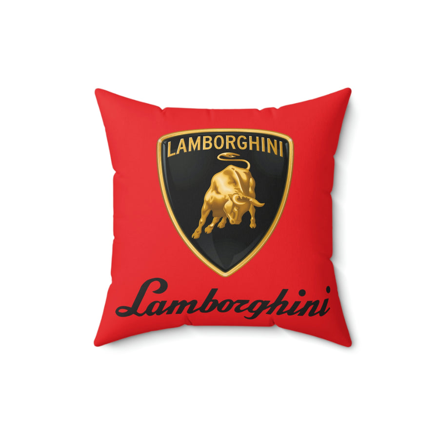 Red Lamborghini Spun Polyester Square Pillow™