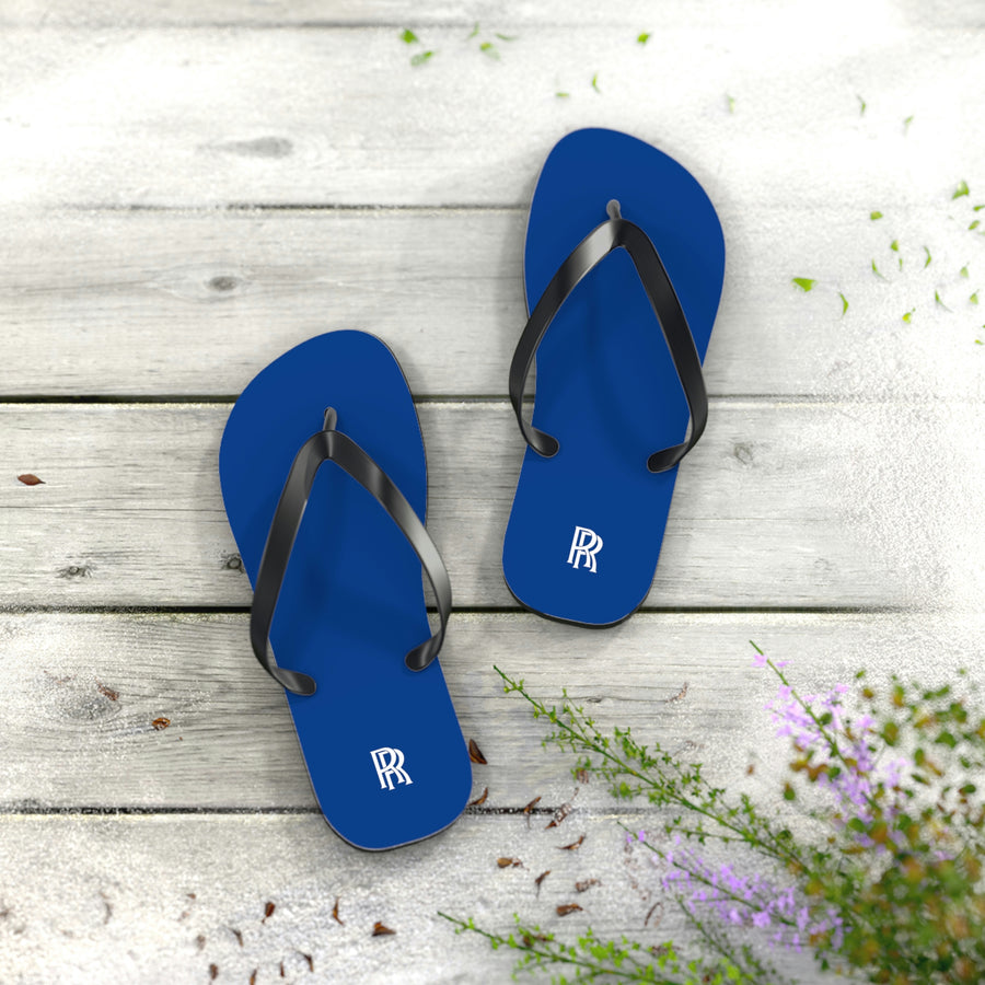 Unisex Dark Blue Rolls Royce Flip Flops™