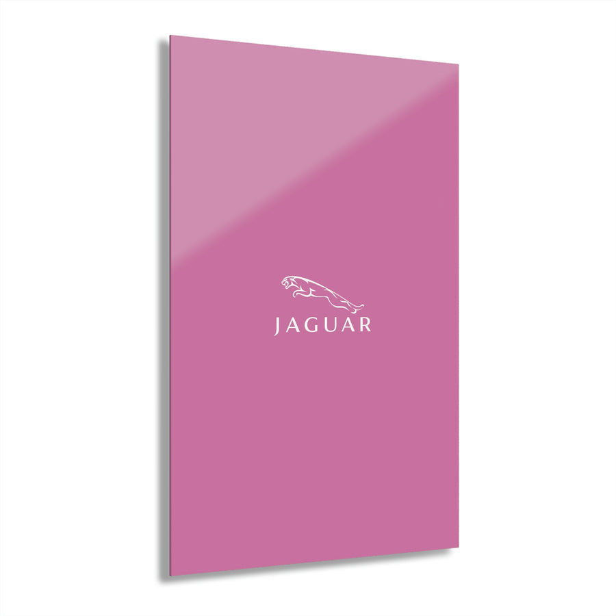 Light Pink Jaguar Acrylic Prints (French Cleat Hanging)™