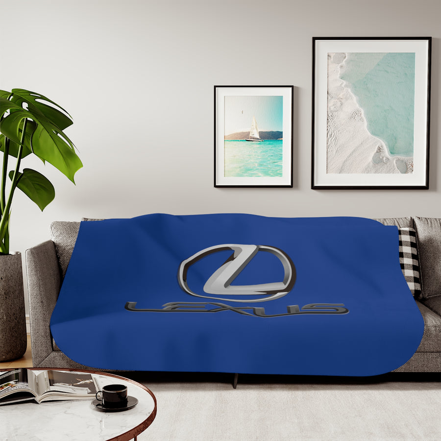 Dark Blue Lexus Sherpa Blanket™