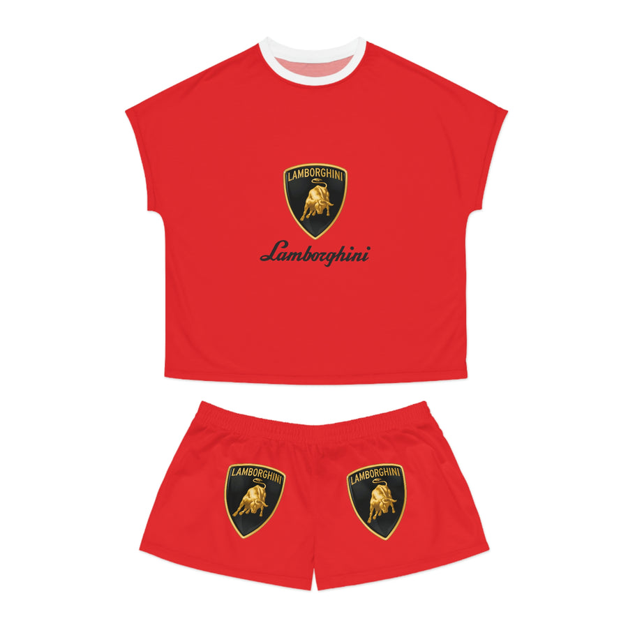 Women's Red Lamborghini Short Pajama Set™