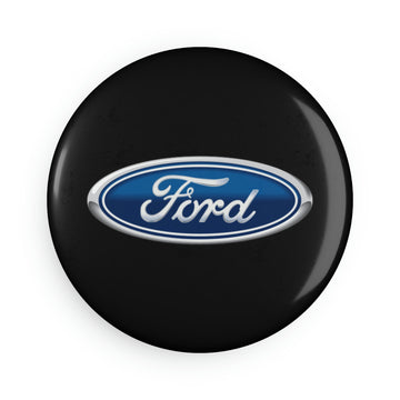 Black Ford Button Magnet, Round (10 pcs)™