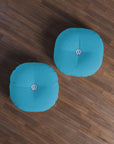 Turquoise Volkswagen Tufted Floor Pillow, Round™