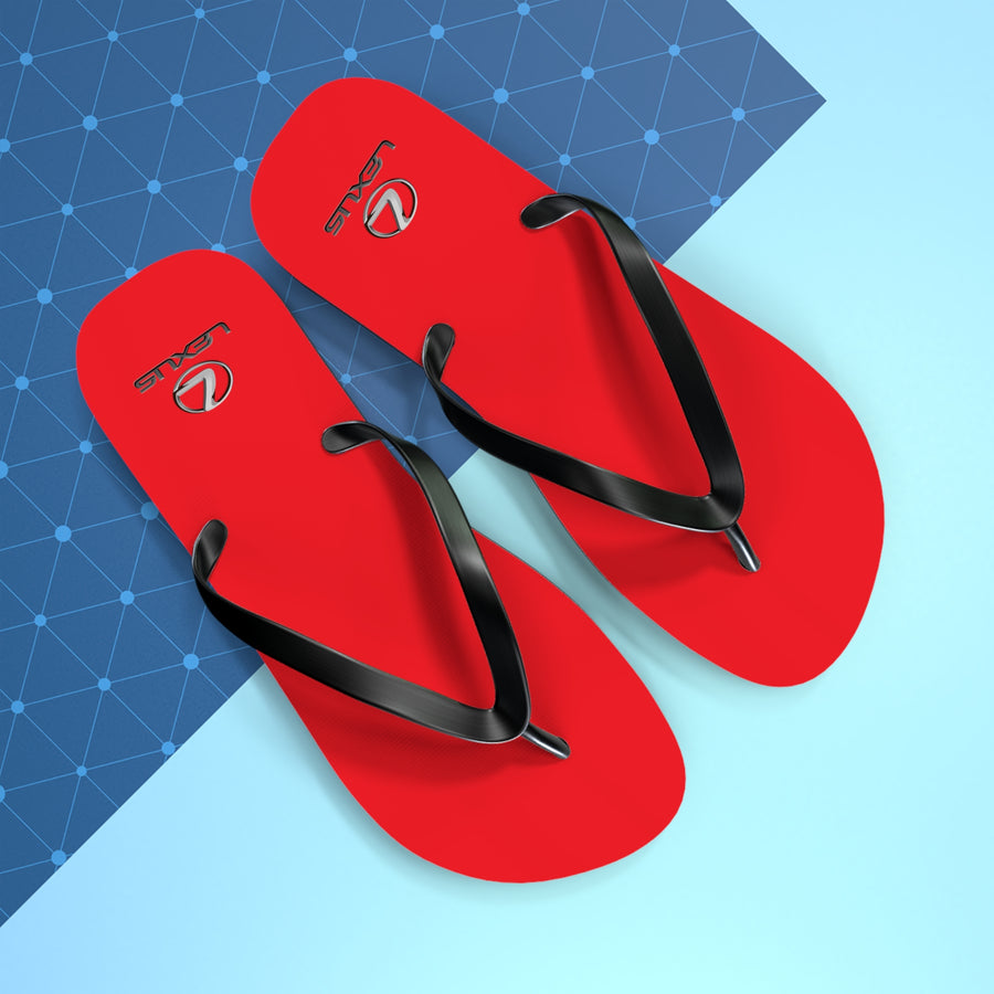 Unisex Red Lexus Flip Flops™