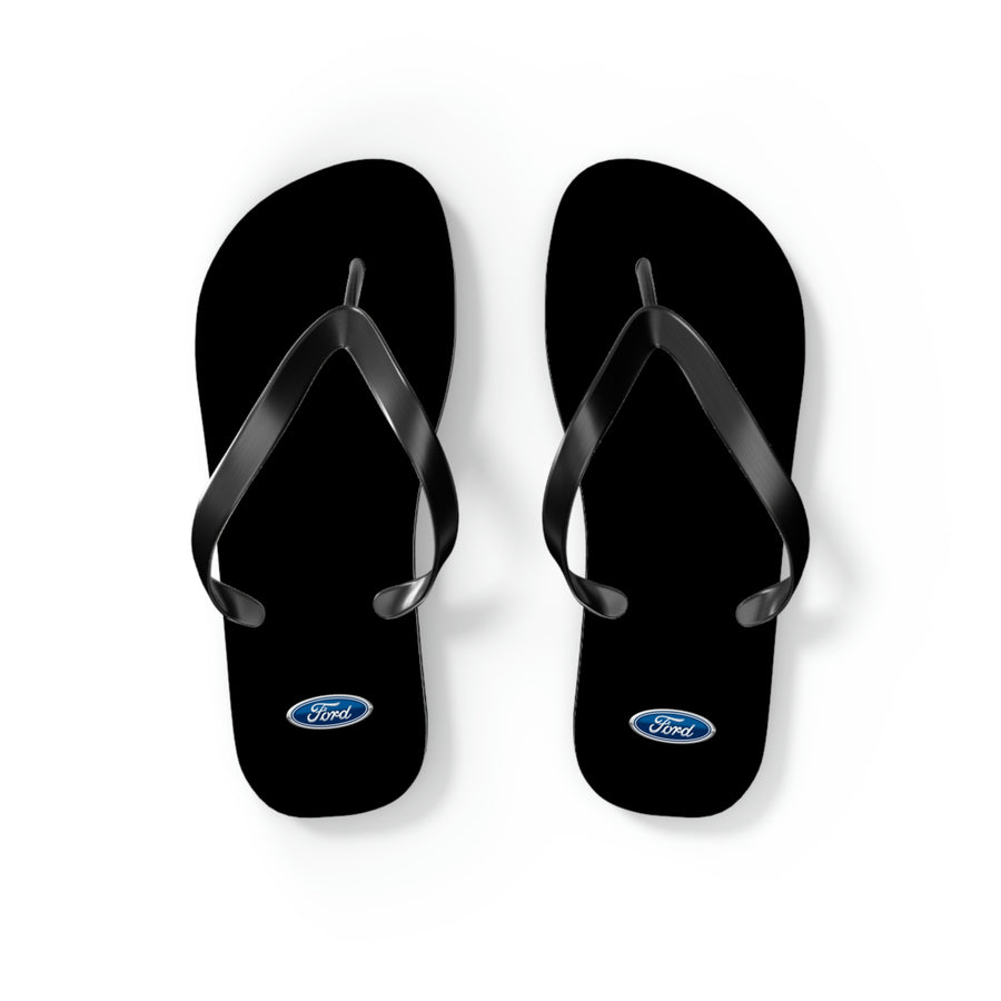 Unisex Black Ford Flip Flops™