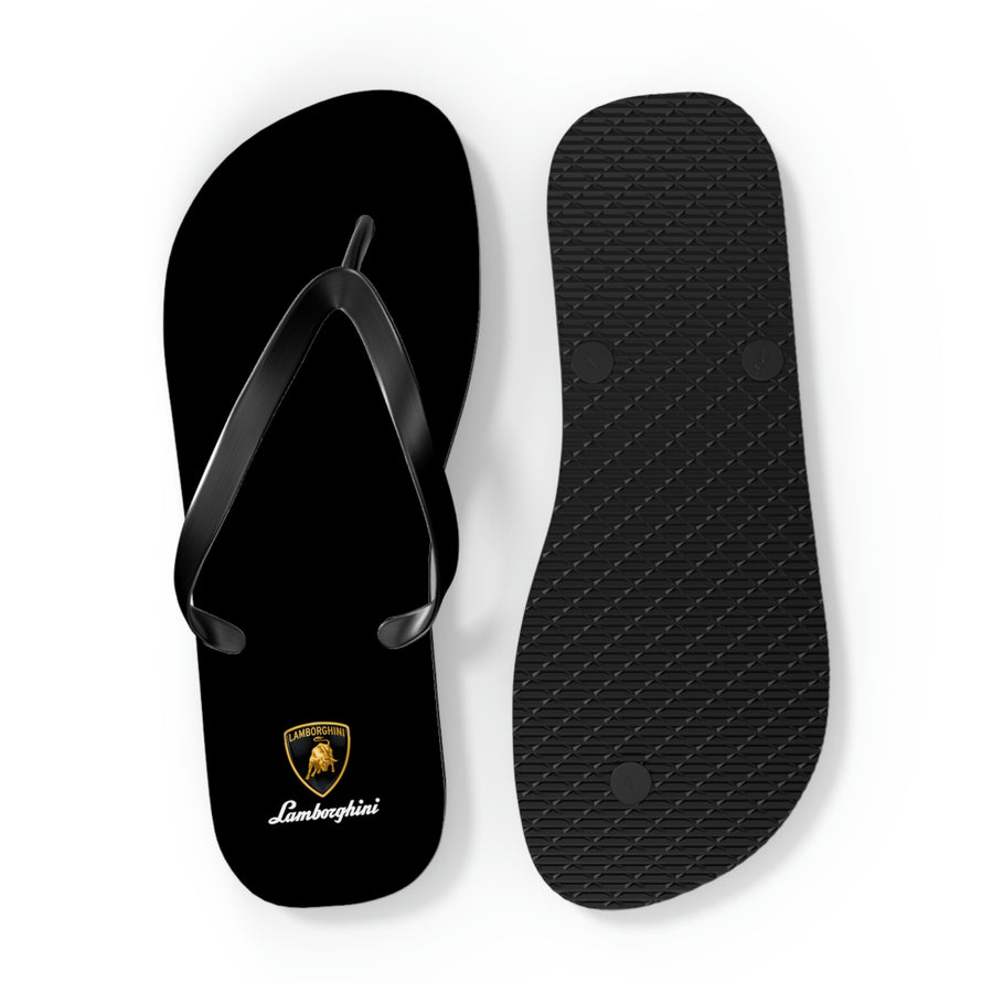 Unisex Black Lamborghini Flip Flops™