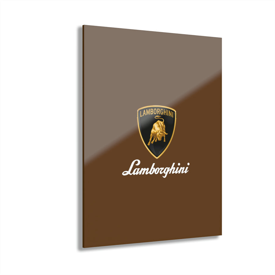 Brown Lamborghini Acrylic Prints (French Cleat Hanging)™