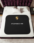 Black Porsche Sherpa Blanket, Two Colors™