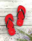 Unisex Red Jaguar Flip Flops™