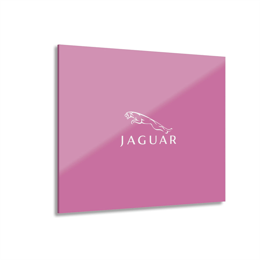 Light Pink Jaguar Acrylic Prints (French Cleat Hanging)™