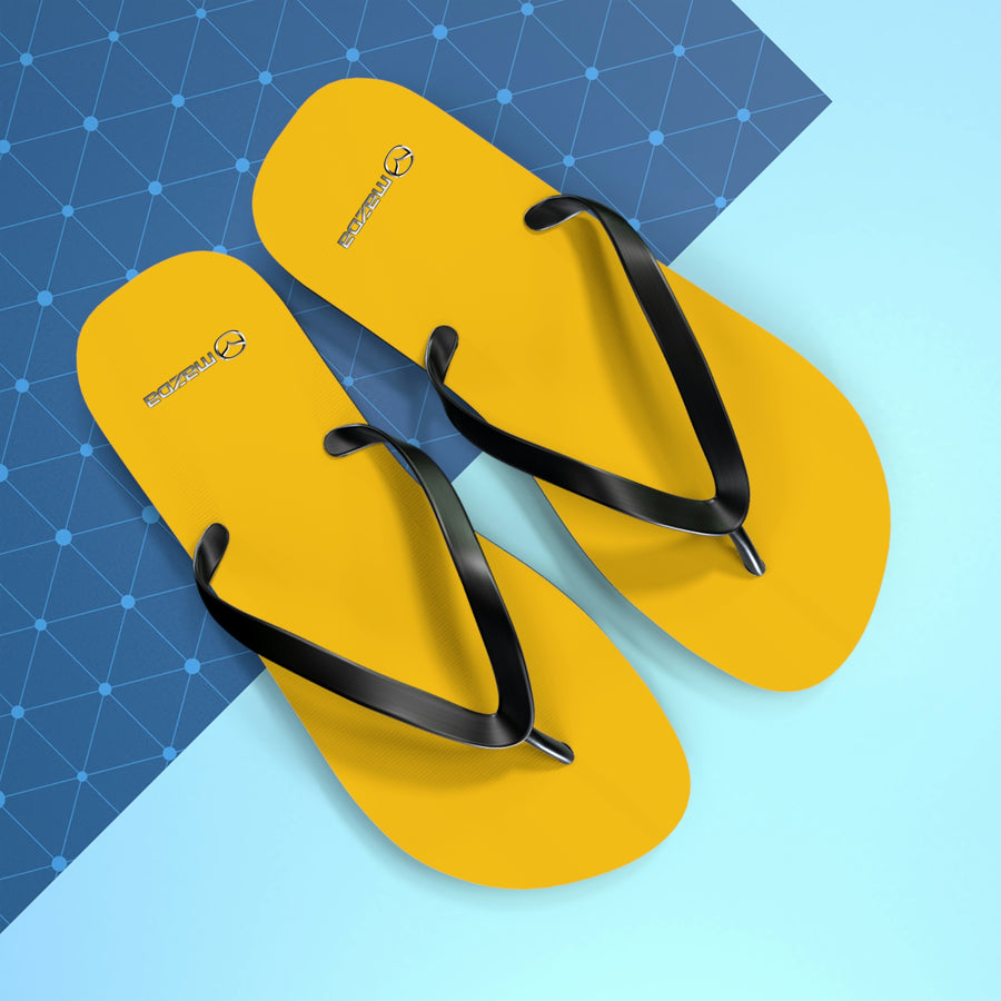 Unisex Yellow Mazda Flip Flops™