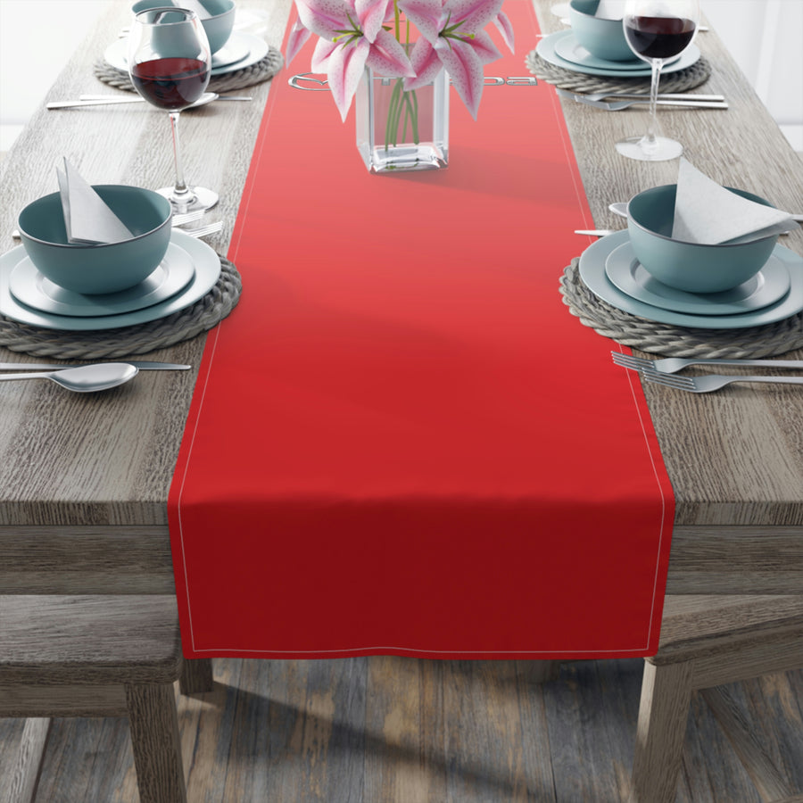 Red Mazda Table Runner (Cotton, Poly)™