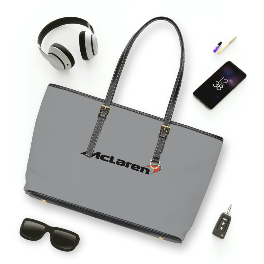 Grey Mclaren Leather Shoulder Bag™