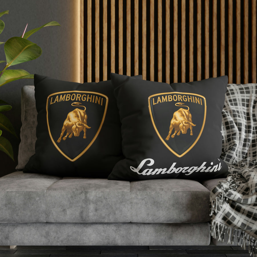 Black Lamborghini Spun Polyester pillowcase™