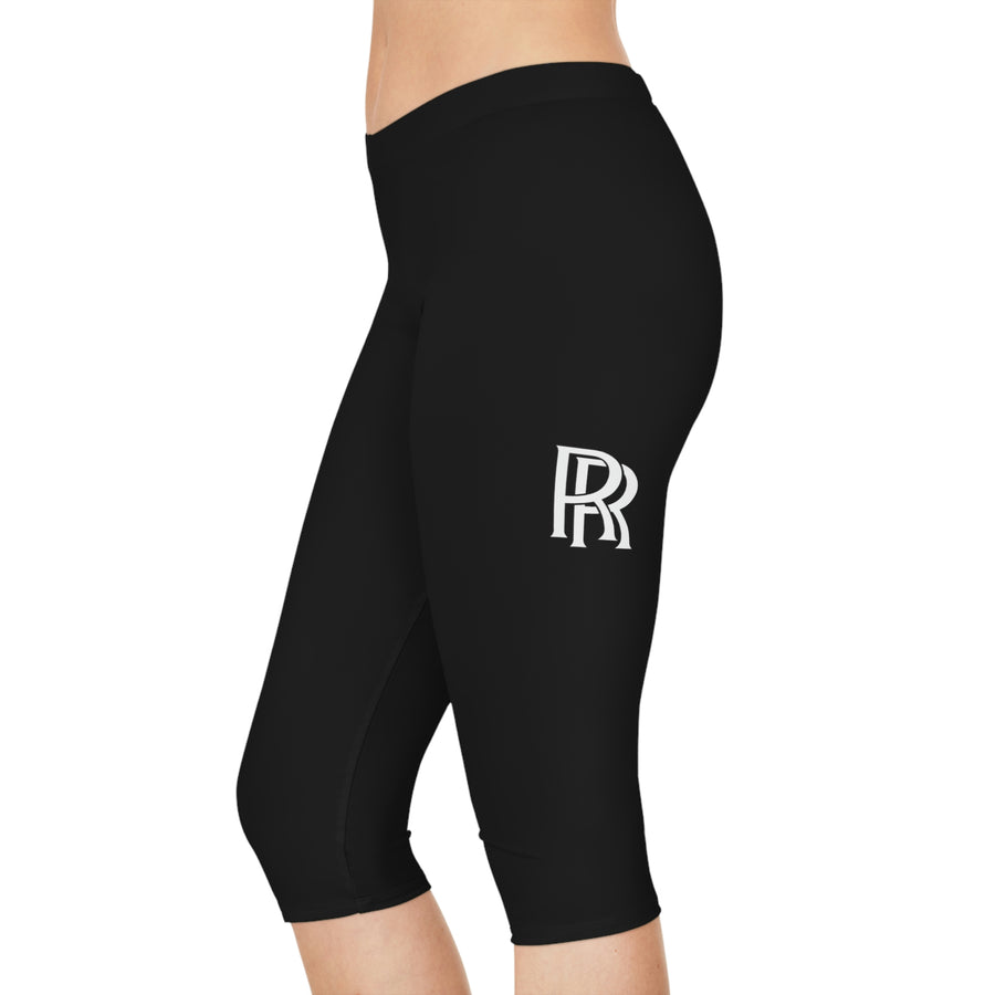 Women's Black Rolls Royce Capri Leggings™