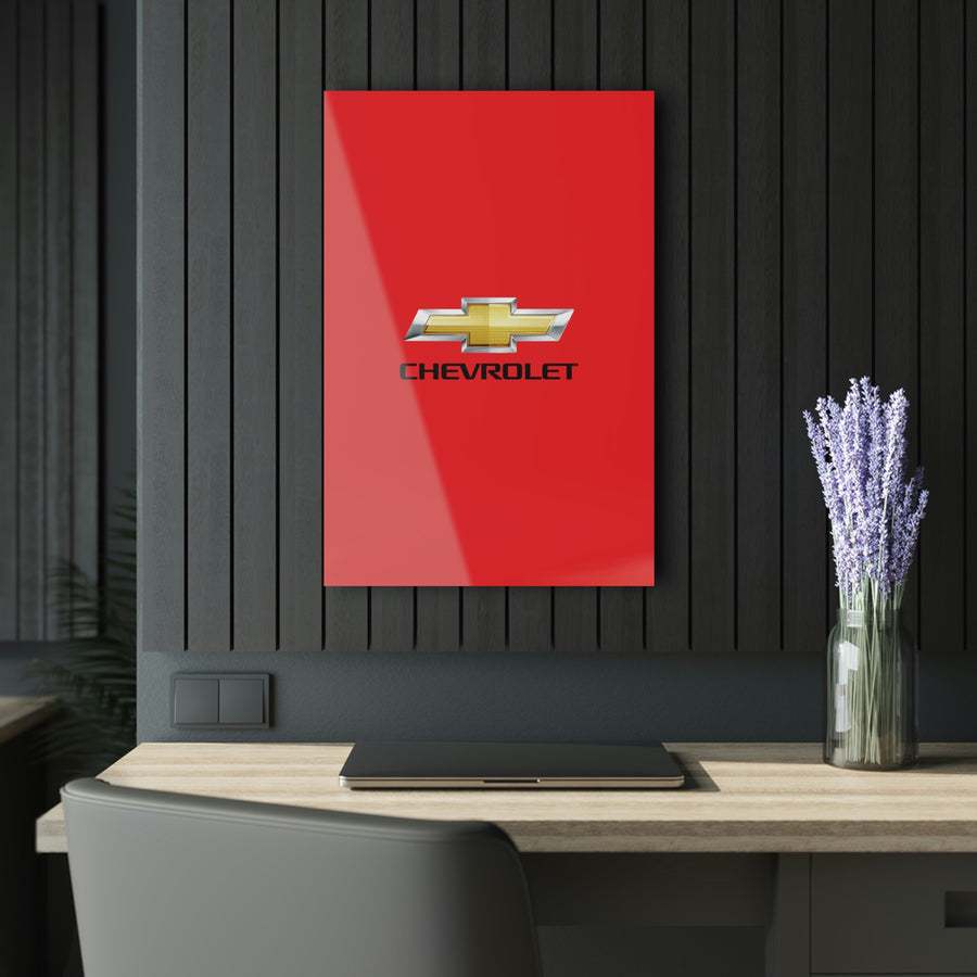 Red Chevrolet Acrylic Prints (French Cleat Hanging)™