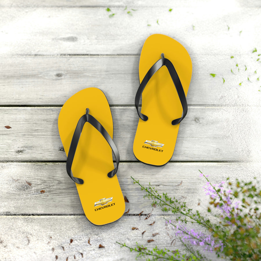 Unisex Yellow Chevrolet Flip Flops™