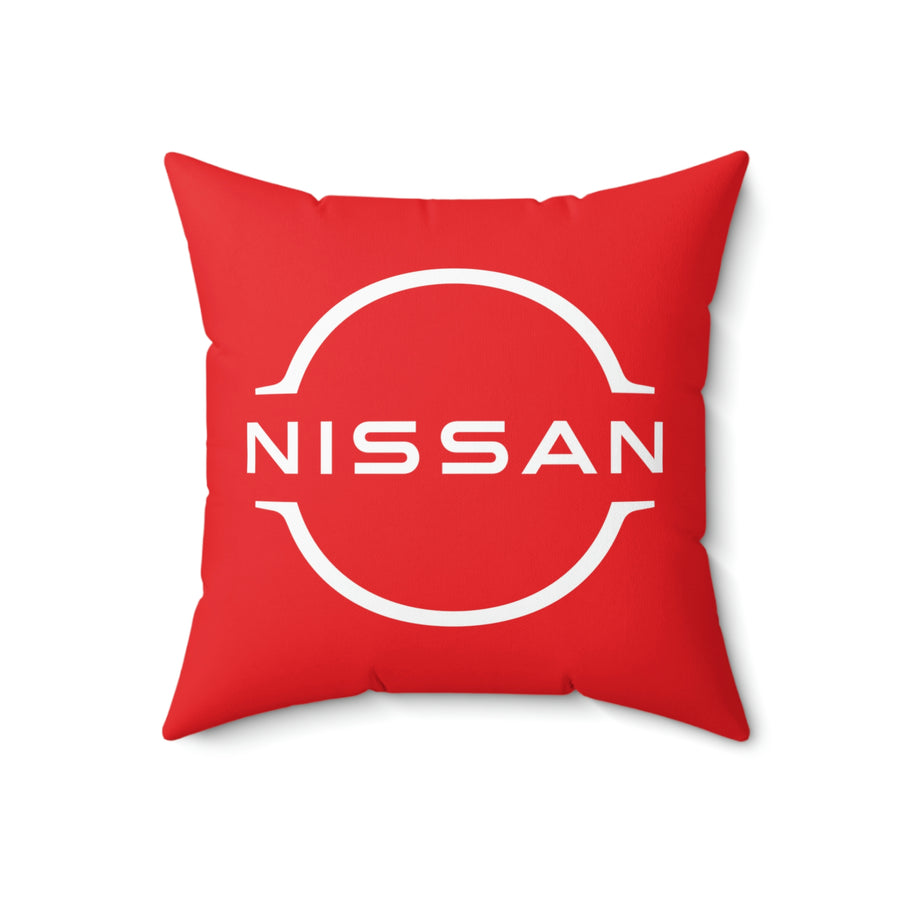 Red Spun Polyester Square Nissan GTR Pillow™