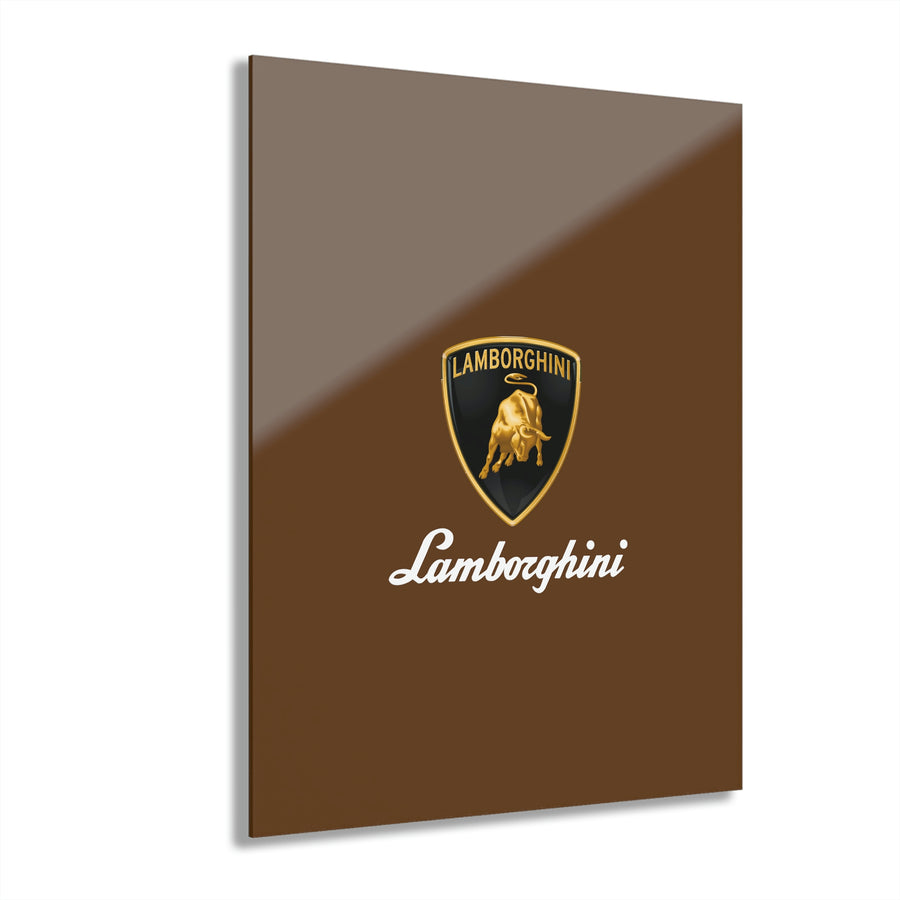 Brown Lamborghini Acrylic Prints (French Cleat Hanging)™