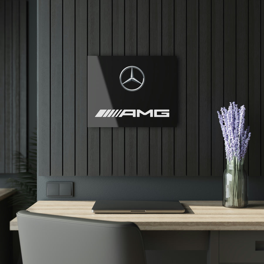 Black Mercedes Acrylic Prints (French Cleat Hanging)™