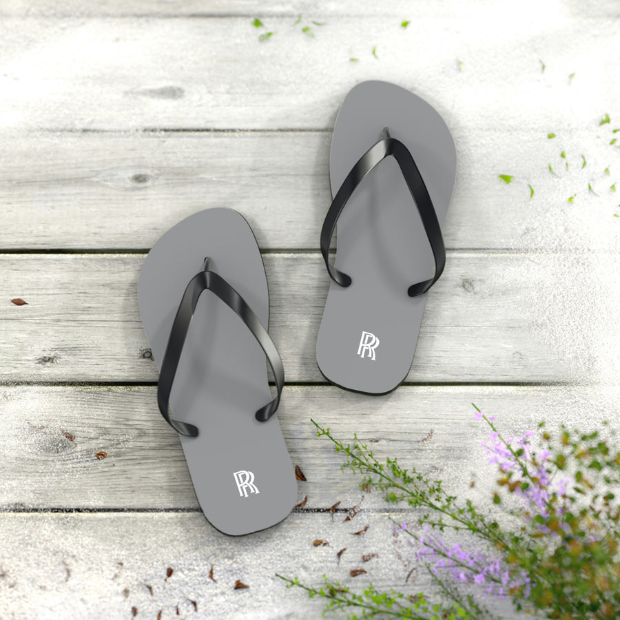 Unisex Grey Rolls Royce Flip Flops™